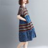 Plus size Striped Loose short sleeve Casual Dress - Image 2