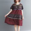Plus size Striped Loose short sleeve Casual Dress - Image 4