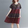 Plus size Striped Loose short sleeve Casual Dress - Image 5