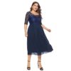 Plus size casual party midi dress - Image 5