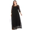 Plus size lace evening Party vestidos long maxi dress - Image 4