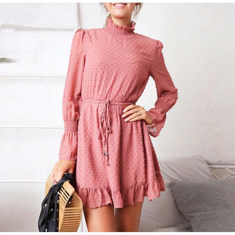 Ruffle Beach Mini Elegant Casual Mesh Dress - Image 3