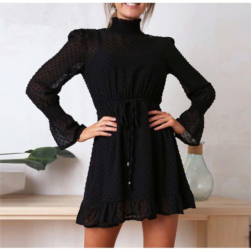 Ruffle Beach Mini Elegant Casual Mesh Dress - Image 5