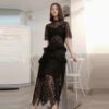 Ruffles Embroidery Long Party Dress - Image 5