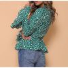 Ruffles Retro Sexy Leopard Print Blouses - Image 2