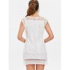 Scoop Collar Sleeveless See-Through Crochet Tunic - Image 3