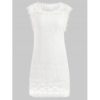 Scoop Collar Sleeveless See-Through Crochet Tunic - Image 5