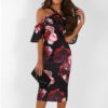 Sexy Floral Print Ruffles Halter Sheath Dress - Image 16
