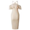 Sexy Floral Print Ruffles Halter Sheath Dress - Image 26