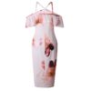 Sexy Floral Print Ruffles Halter Sheath Dress - Image 4