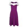 Sexy Lace Patchwork Short Sleeve V-neck Knee-length Party Dress - Image 10