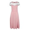 Sexy Lace Patchwork Short Sleeve V-neck Knee-length Party Dress - Image 12