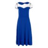 Sexy Lace Patchwork Short Sleeve V-neck Knee-length Party Dress - Image 6