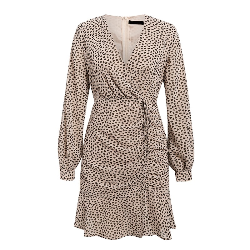 Sexy Leopard Ruffle Short Dress - Image 5