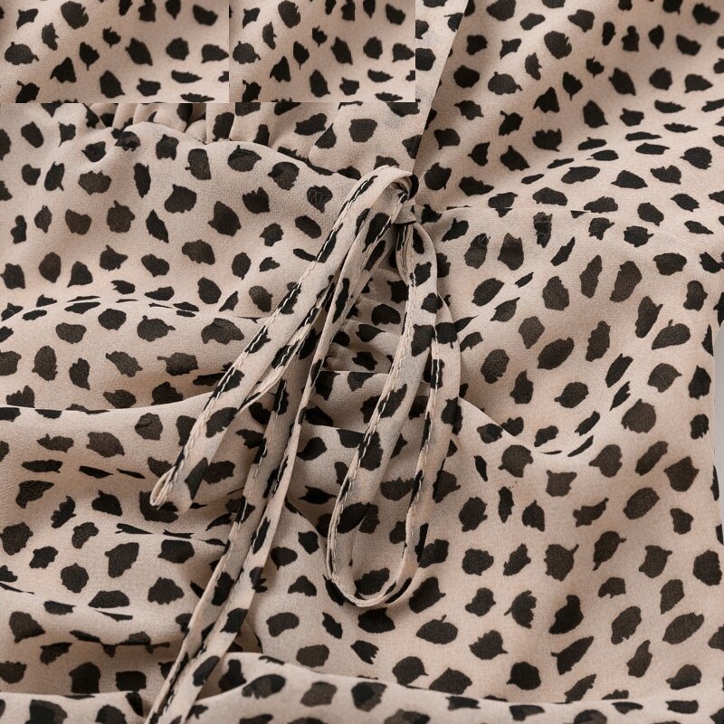 Sexy Leopard Ruffle Short Dress - Image 6