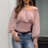 Sexy Off Shoulder Ruffles Crop Top - Image 3