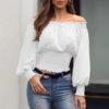 Sexy Off Shoulder Ruffles Crop Top - Image 5