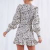 Sexy Print Long Sleeve Beach Holiday Party Dress - Image 3