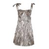 Sexy Sling Sleeveless Striped Mini Dress - Image 4