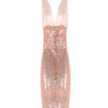 Sexy V Neck Glitter Sequins Spaghetti Straps Pencil Dress - Image 5