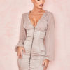 Sexy V Neck Sheath Bodycon Dress - Image 2