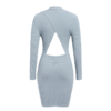 Vintage long sleeve slim fit  Sexy backless knitted dress - Image 5