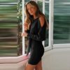 Sexy cold shoulder sweater dress - Image 11