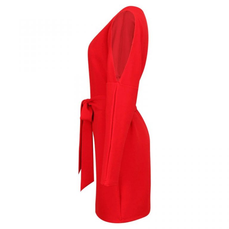 Sexy cold shoulder sweater dress - Image 14