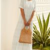 Short Sleeve Plaid Loose Maxi Dress - Image 4