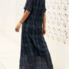 Short Sleeve Plaid Loose Maxi Dress - Image 2