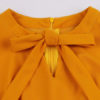 Short Sleeves Embellished Collar Swing Dress - Image 3