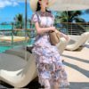 Silk Bohemian Beach Party Dress - Image 4