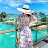 Silk Bohemian Beach Party Dress - Image 3