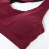 Single Shoulder Double Keyhole Gather Shockproof Yoga Sports Bra - Image 10