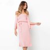 Slash Neck Long Sleeve Sexy Cold Off Shoulder Elegant Party Dress