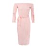 Slash Neck Long Sleeve Sexy Cold Off Shoulder Elegant Party Dress - Image 5