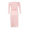 Slash Neck Long Sleeve Sexy Cold Off Shoulder Elegant Party Dress - Image 6