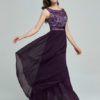 Sleeveless Jacquard Draped Long Dress - Image 4