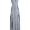 Sleeveless Pleated U Neck Long Dresses - Image 6
