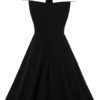 Sleeveless Turndown Collar Rockabilly Dress - Image 2