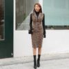Sleeveless Vest Leopard Bodycon Dress