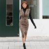 Sleeveless Vest Leopard Bodycon Dress - Image 2