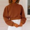 Solid Color Short Sweatshirt Fashion Crop Top