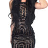 Straps Sequins Glitter Striped Sexy Mini Club Dress - Image 3