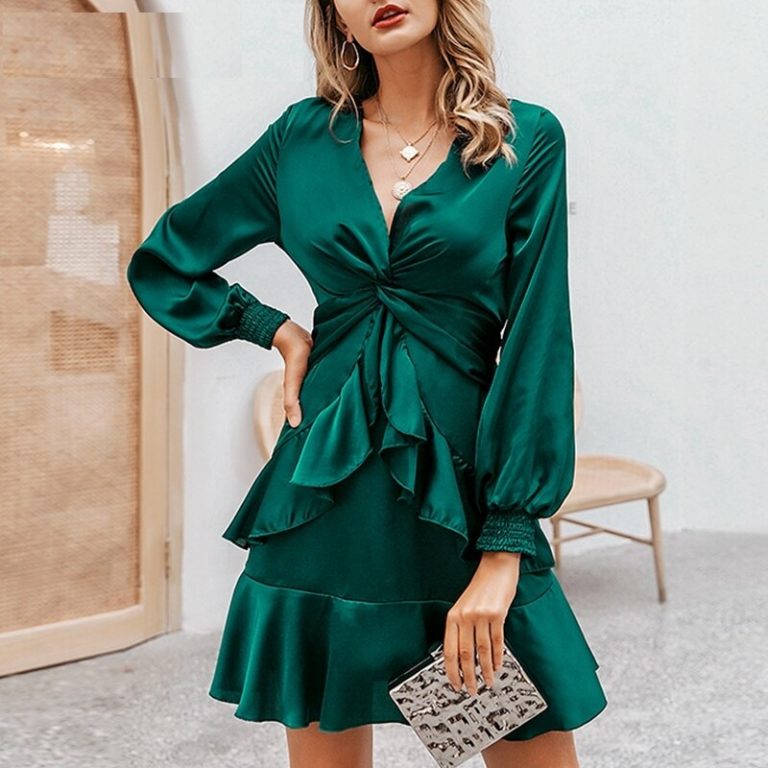 Streetwear Sexy V Neck Mini Dress