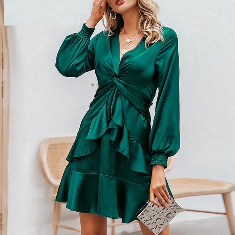 Streetwear Sexy V Neck Mini Dress - Image 2