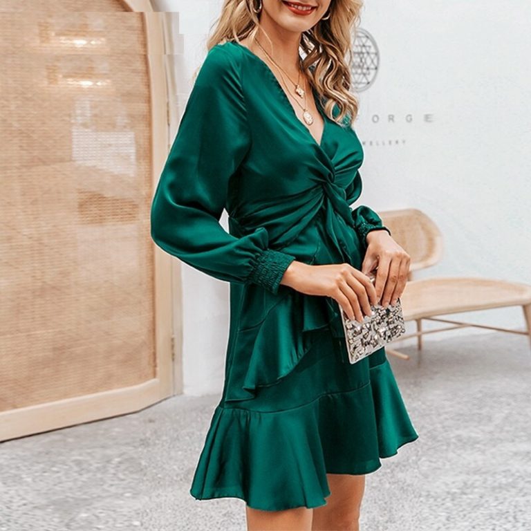 Streetwear Sexy V Neck Mini Dress - Image 4