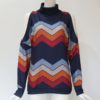 Striped Loose Casual Sweater Ladies Jumpers Top - Image 3
