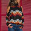 Striped Loose Casual Sweater Ladies Jumpers Top - Image 6