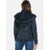 Stylish Hooded Long Sleeve Zip Up Spliced Women's Coat - Image 4
